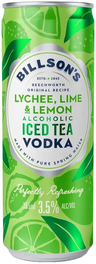 Buy Billson's Vodka Iced Tea Lychee Lime Lemon 355ml Online at Bottle Stop