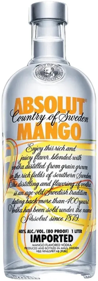Buy Absolut Mango Vodka 1L Online at Bottle Stop