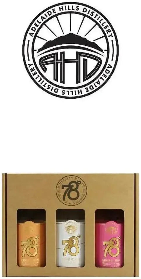 Buy Adelaide Hills Distillery 78 Degrees Gin Gift Pack 3X200ml Online at Bottle Stop