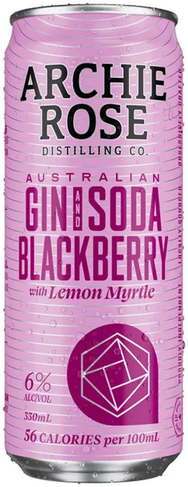 Buy Archie Rose Straight Dry Gin & Blackberry Soda With Lemon Myrtle 330ml Online at Bottle Stop