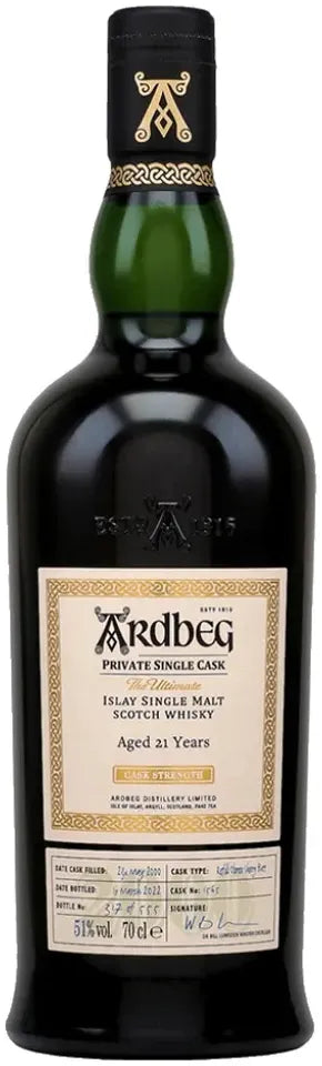 Buy Ardbeg 21 Year Old Private Single Cask 1565 700ml Online at Bottle Stop