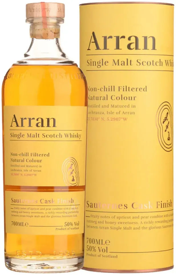 Buy Arran Sauternes Cask Finish Whisky 700ml Online at Bottle Stop