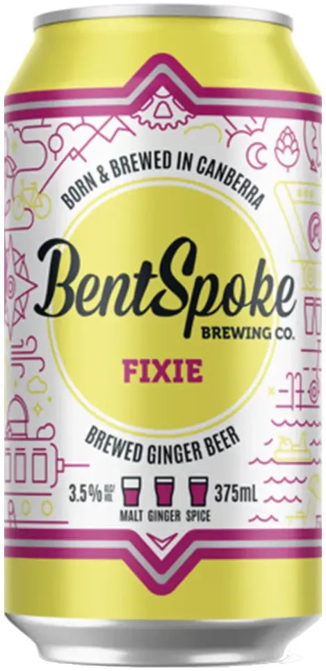 Buy Bentspoke Brewing Co. Fixie Ginger Beer Cans 375ml Online at Bottle Stop
