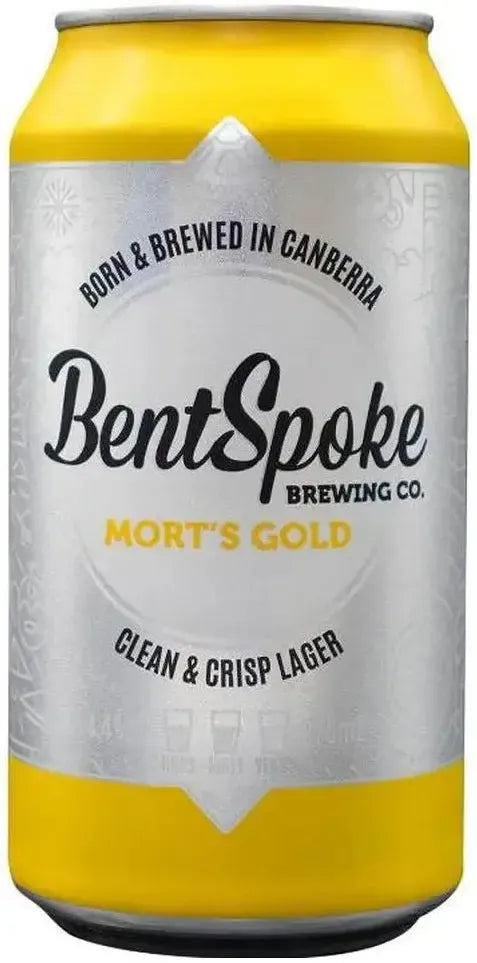 Buy Bentspoke Brewing Co. Mort's Gold Lager Cans 375ml Online at Bottle Stop