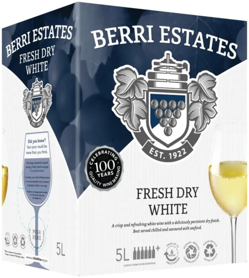 Buy Berri Fresh Dry White 5L Online at Bottle Stop