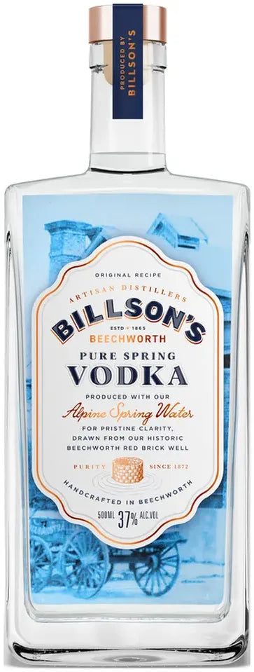 Buy Billson's Pure Spring Vodka Spirit 500ml Online at Bottle Stop