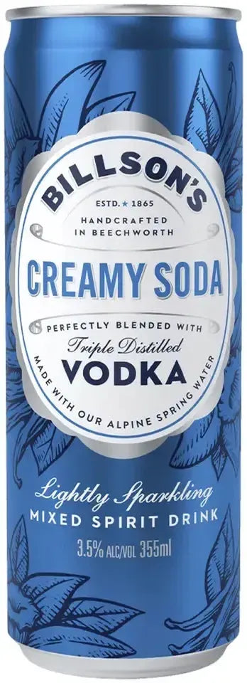 Buy Billson's Vodka With Creamy Soda 355ml Online at Bottle Stop