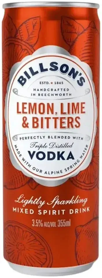 Buy Billson's Vodka With Lemon Lime & Bitters 355ml Online at Bottle Stop