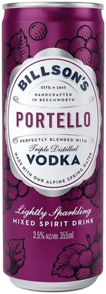 Buy Billson's Vodka With Portello 355ml Online at Bottle Stop