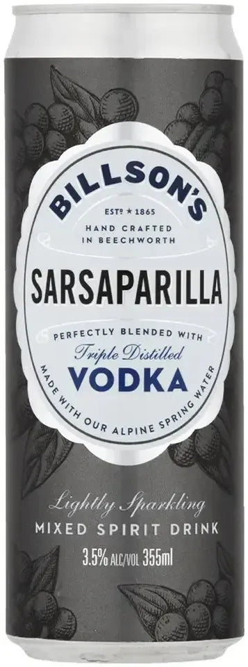 Buy Billson's Vodka With Sarsaparilla 355ml Online at Bottle Stop