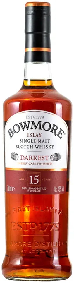 Buy Bowmore 15 Year Old Darkest 700ml Online at Bottle Stop