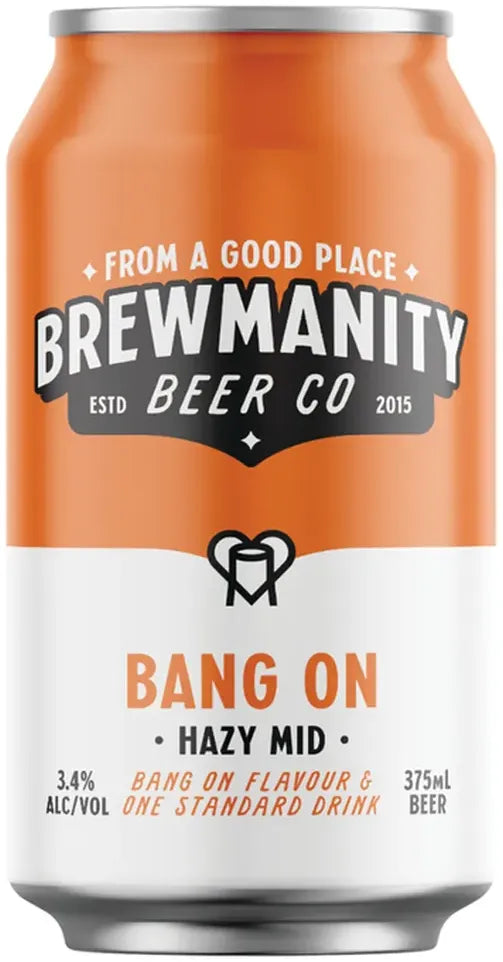 Buy Brewmanity Bang On Hazy Mid 375ml Online at Bottle Stop