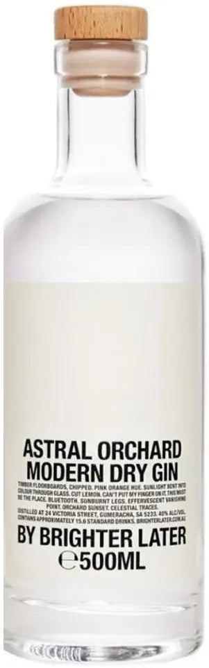 Buy Brighter Later Astral Orchard Modern Dry Gin 500ml Online at Bottle Stop