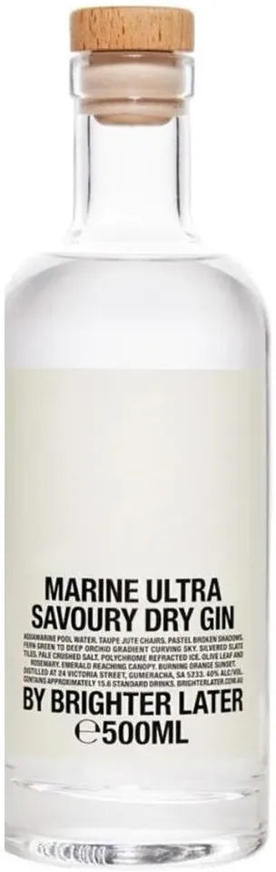 Buy Brighter Later Marine Ultra Savoury Dry Gin 500ml Online at Bottle Stop