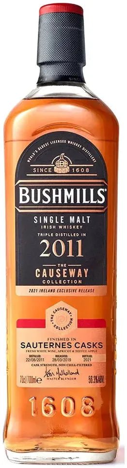Buy Bushmills Causeway 2011 Sauternes Casks Irish Whiskey 700ml Online at Bottle Stop