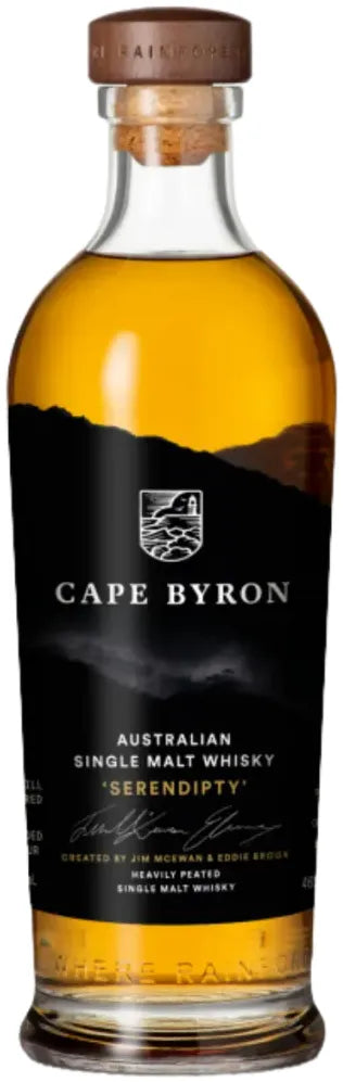Buy Cape Byron Distillery Serendipity Peated Single Malt Whisky 700ml Online at Bottle Stop