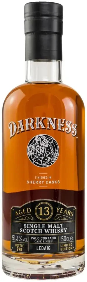 Buy Darkness 13 Year Old Ledaig Palo Cortado Finish Peated Whisky 500ml Online at Bottle Stop