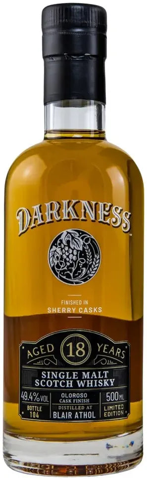 Buy Darkness 18 Year Old Blair Athol Oloroso Finish Single Malt Whisky 500ml Online at Bottle Stop