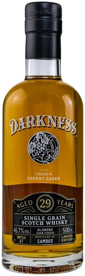 Buy Darkness 29 Year Old Cambus Oloroso Finish Single Grain Whisky Whisky 500ml Online at Bottle Stop