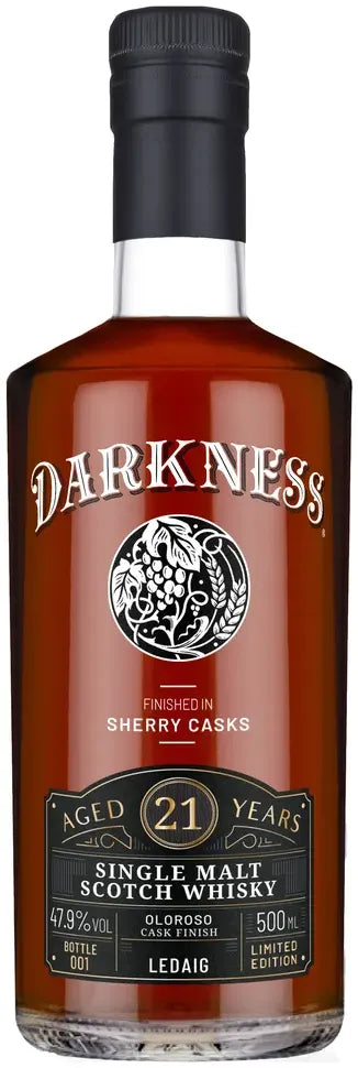 Buy Darkness Ledaig 21 Year Oloroso Single Malt Scotch Whisky 500ml Online at Bottle Stop