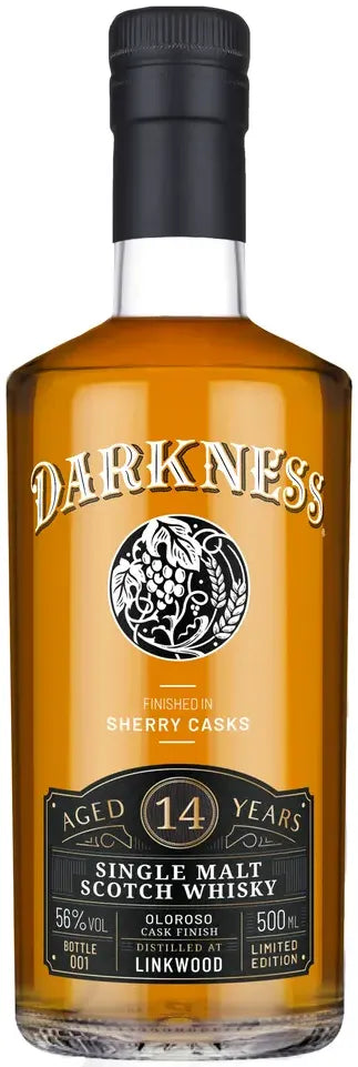 Buy Darkness Linkwood 14 Year Oloroso Single Malt Scotch Whisky 500ml Online at Bottle Stop