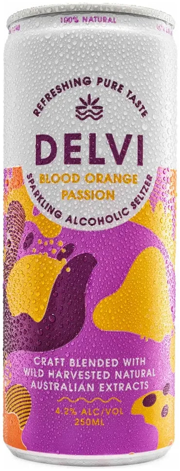 Buy Delvi Blood Orange Passion Hard Seltzer 250ml Online at Bottle Stop