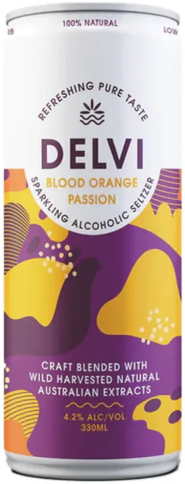 Buy Delvi Blood Orange Passion Seltzer 330ml Online at Bottle Stop