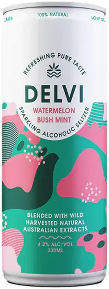 Buy Delvi Watermelon Bush Mint Seltzer 330ml Online at Bottle Stop