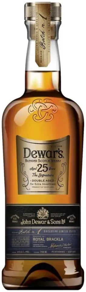 Buy Dewar's 25 Year Old Blended Scotch Whisky 750ml Online at Bottle Stop