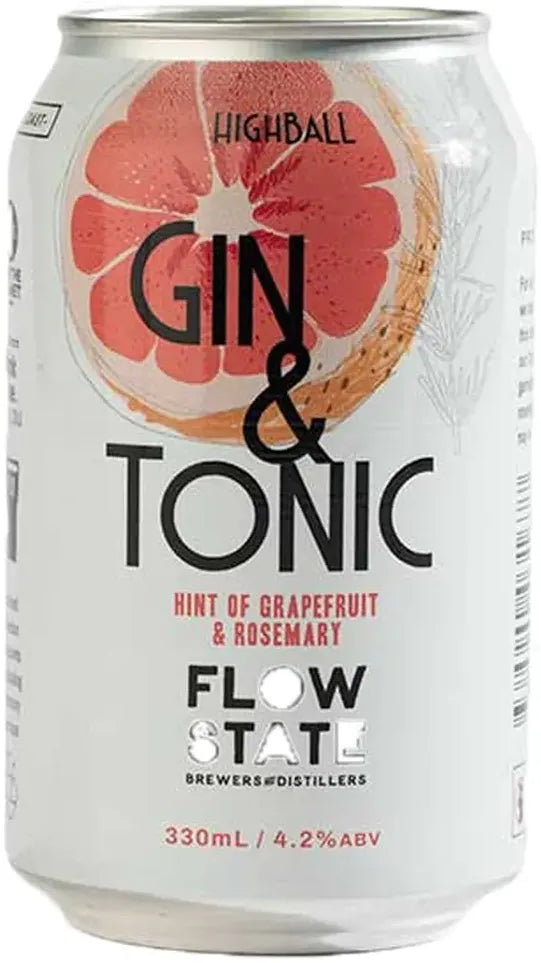 Buy Flowstate Brewers and Distillers Gin & Tonic with Grapefruit & Rosemary 330ml online-Pre-Mixed Drinks-Flowstate Brewers and Distillers store-[Alcohol Delivery]-[Bottleshop_near_me]-[liquor_marketplace]-Bottle_Stop-formerly_boozebud