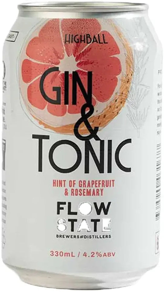 Buy Flowstate Brewers and Distillers Gin & Tonic with Grapefruit & Rosemary 330ml online-Pre-Mixed Drinks-Flowstate Brewers and Distillers store-[Alcohol Delivery]-[Bottleshop_near_me]-[liquor_marketplace]-Bottle_Stop-formerly_boozebud