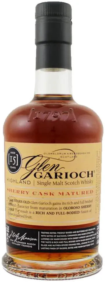 Buy Glen Garioch 15 Year Old Sherry Cask Maturtured Cask Strength Single Malt Whisky 700ml Online at Bottle Stop
