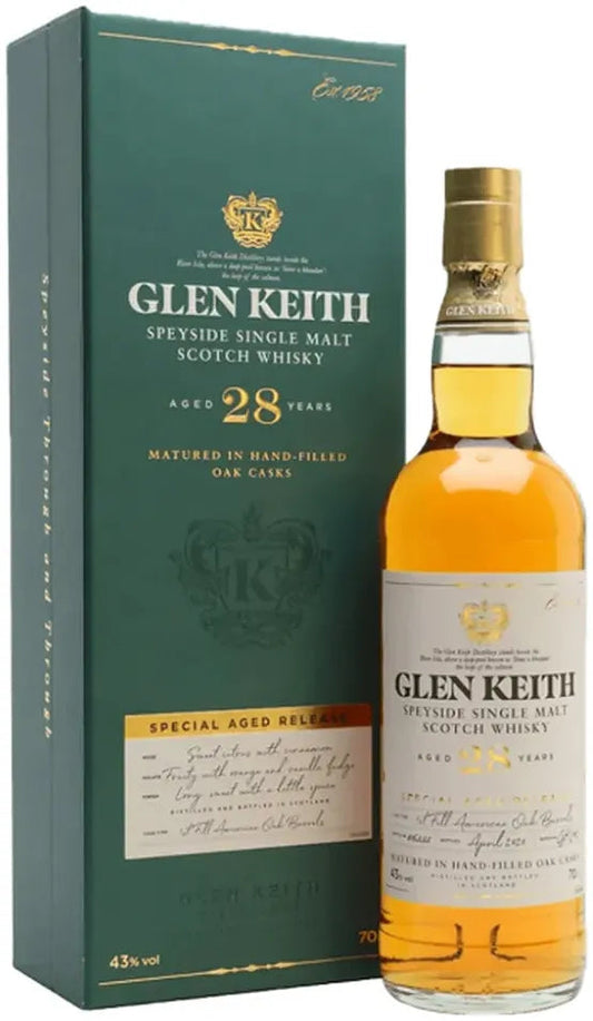 Buy Glen Keith 28 Year Old Scotch Whisky 700ml Online at Bottle Stop