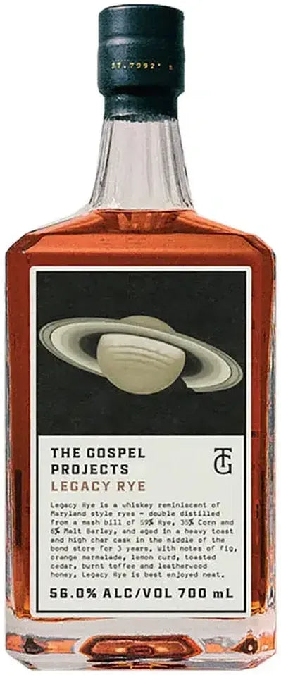 Buy Gospel Projects Legacy Rye Whisky 700ml Online at Bottle Stop