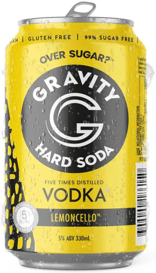 Buy Gravity Seltzer Co. Lemoncello Vodka Soda 330ml Online at Bottle Stop