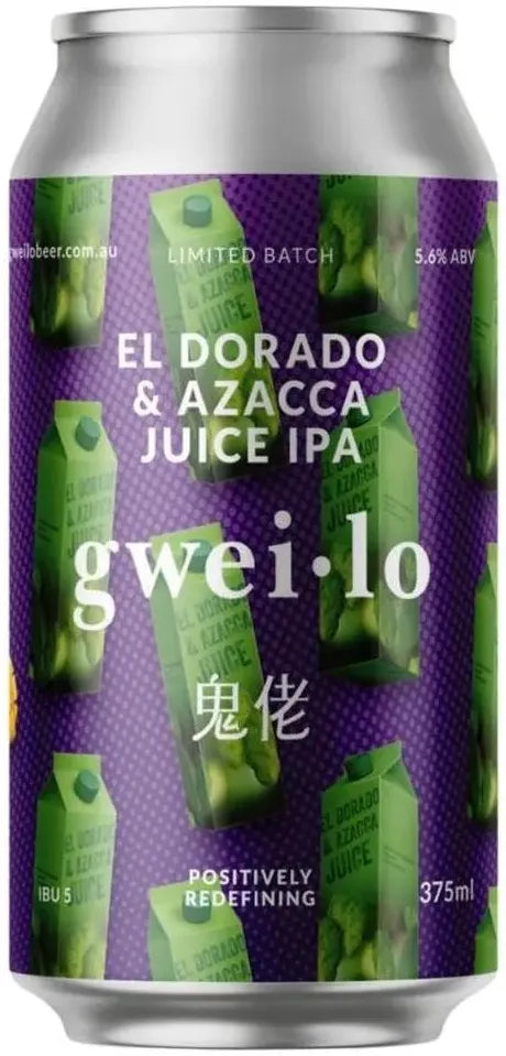 Buy Gweilo El Dorado and Azaca Juice IPA 375ml Online at Bottle Stop