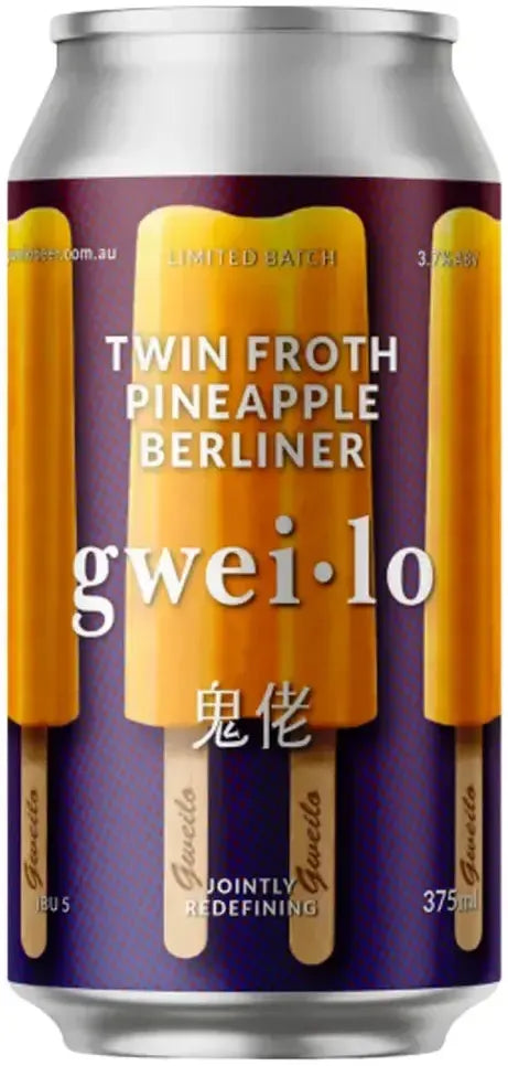 Buy Gweilo Twin Froth Pineapple Berliner 375ml Online at Bottle Stop