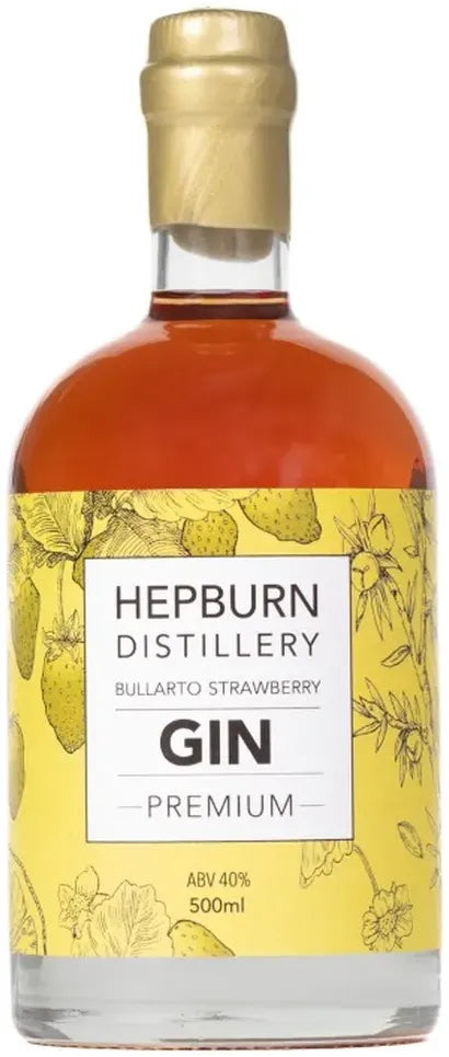 Buy Hepburn Distillery Bullarto Strawberry Gin 500ml Online at Bottle Stop