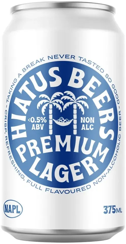Buy Hiatus Beers Non Alcoholic Premium Lager 375ml Online at Bottle Stop