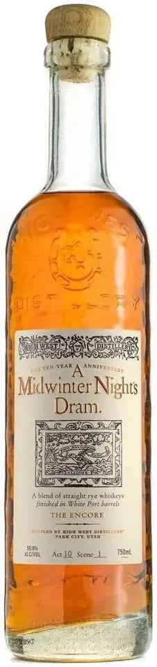 Buy High West A Midwinter Night's Dram Scene 10 Act 5 Straight Rye Whiskey 750ml Online at Bottle Stop