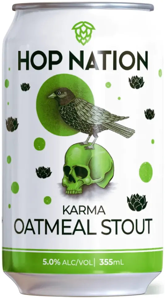 Buy Hop Nation Karma Oatmeal Stout 355ml Online at Bottle Stop