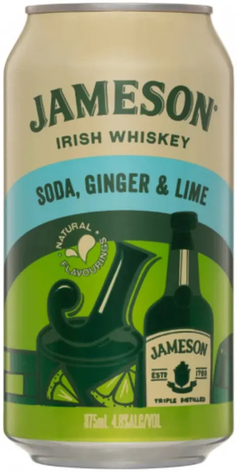 Buy Jameson Irish Whiskey With Soda, Ginger & Lime 375ml Online at Bottle Stop