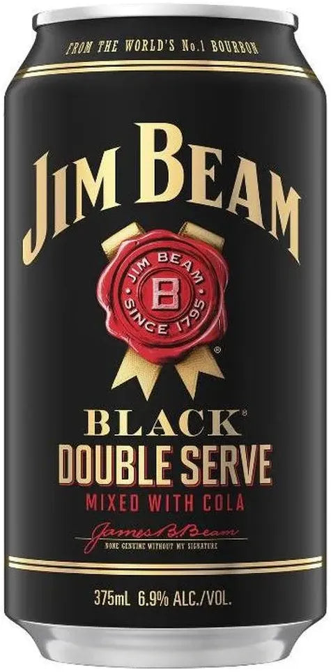 Buy Jim Beam Black & Cola Double Serve Can 375ml Online at Bottle Stop