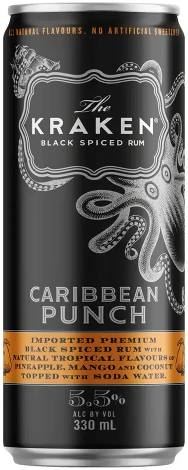 Buy Kraken Spiced Rum Caribbean Punch 330ml Online at Bottle Stop