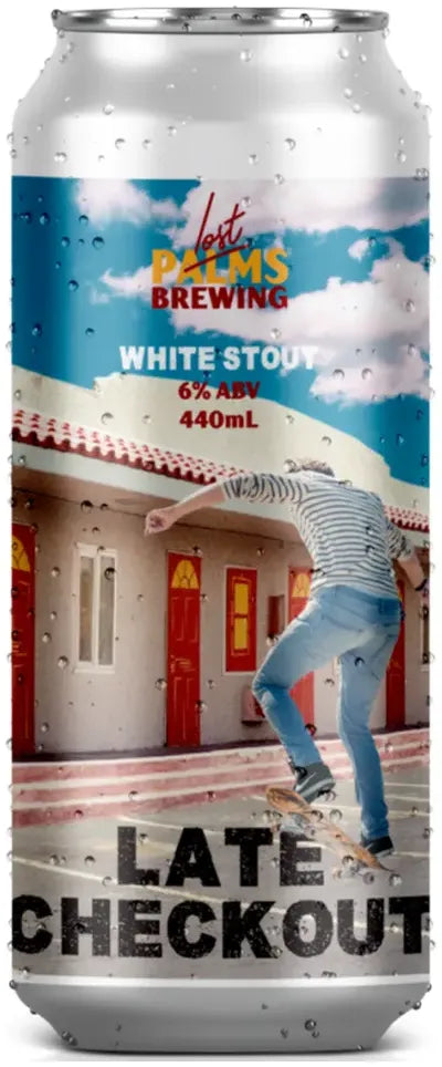 Buy Lost Palms Late Checkout White Chocolate Golden Stout 440ml Online at Bottle Stop