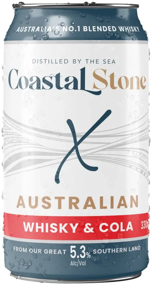 Buy Manly Spirits Co. Distillery Coastal Stone Whisky & Cola Can 330ml Online at Bottle Stop