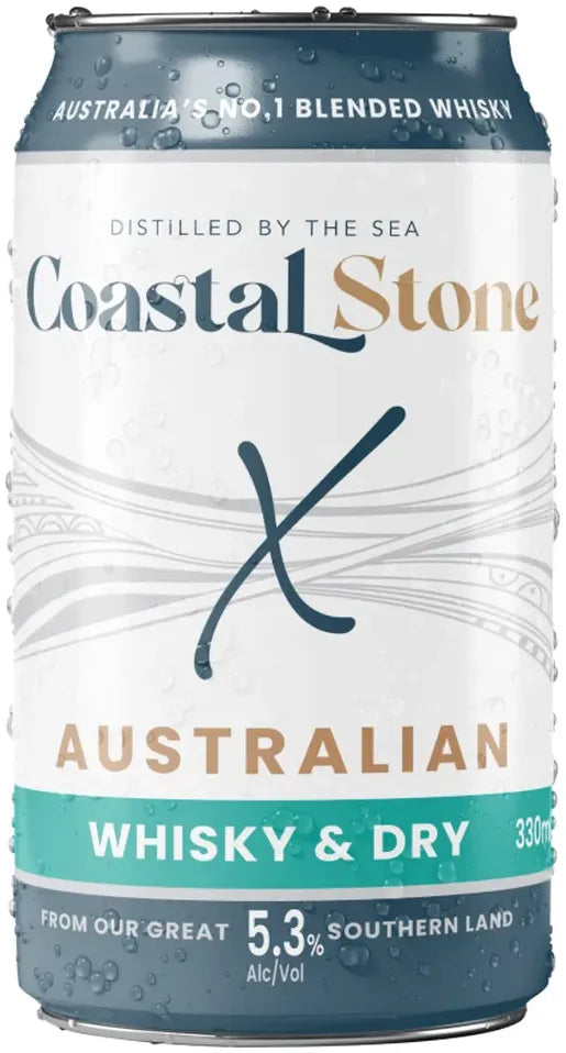 Buy Manly Spirits Co. Distillery Coastal Stone Whisky & Dry Ginger Can 330ml Online at Bottle Stop