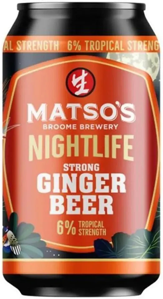 Buy Matso's Broome Brewery Nightlife Strong Ginger Beer Cans 330ml Online at Bottle Stop