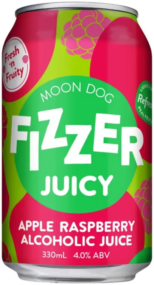 Buy Moon Dog Fizzer Juicy Apple Raspberry 330ml Online at Bottle Stop