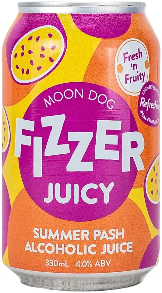 Buy Moon Dog Fizzer Juicy Summer Pash 330ml Online at Bottle Stop